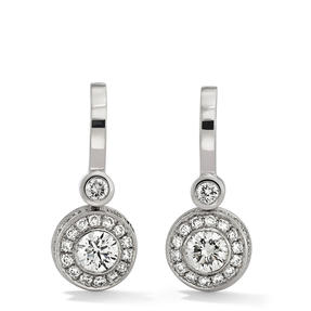 Earrings  in 18k white gold set with colourless diamonds.